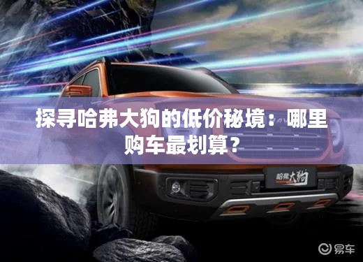 探寻哈弗大狗的低价秘境：哪里购车最划算？