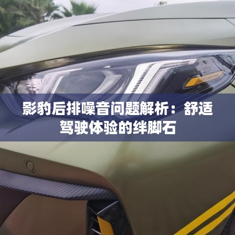 影豹后排噪音问题解析：舒适驾驶体验的绊脚石