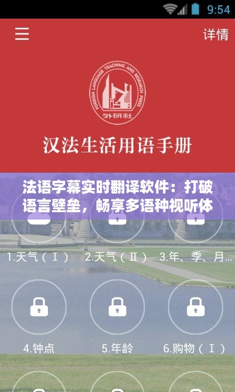 法语字幕实时翻译软件：打破语言壁垒，畅享多语种视听体验