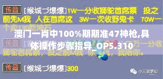 澳门一肖中100%期期准47神枪,具体操作步骤指导_OP5.310