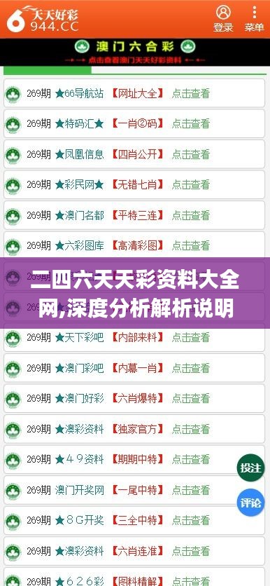 二四六天天彩资料大全网,深度分析解析说明_开发版4.279
