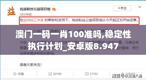 澳门一码一肖100准吗,稳定性执行计划_安卓版8.947
