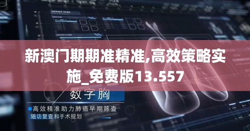 新澳门期期准精准,高效策略实施_免费版13.557