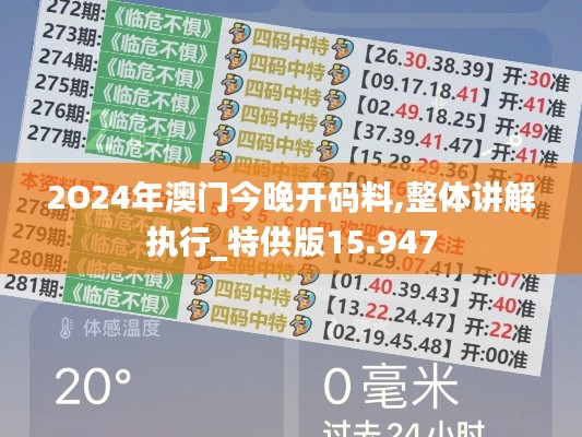 2O24年澳门今晚开码料,整体讲解执行_特供版15.947