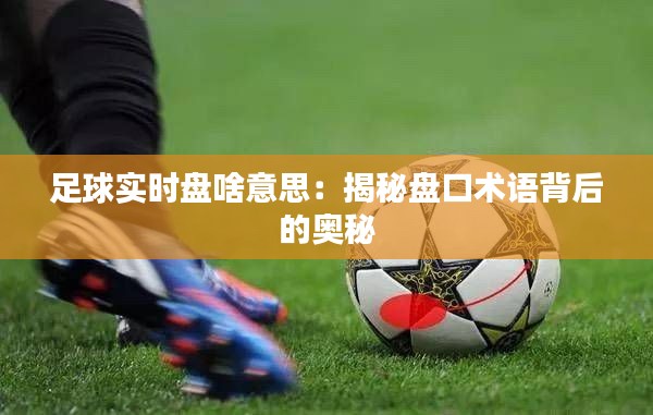 足球实时盘啥意思：揭秘盘口术语背后的奥秘