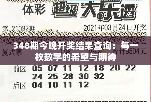 348期今晚开奖结果查询：每一枚数字的希望与期待