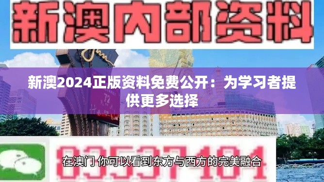 新澳2024正版资料免费公开：为学习者提供更多选择