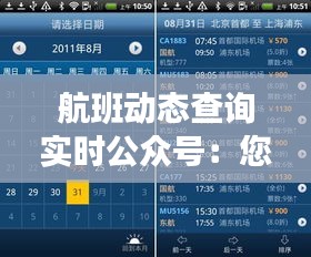 航班动态查询实时公众号：您的私人航班管家