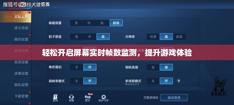 轻松开启屏幕实时帧数监测，提升游戏体验