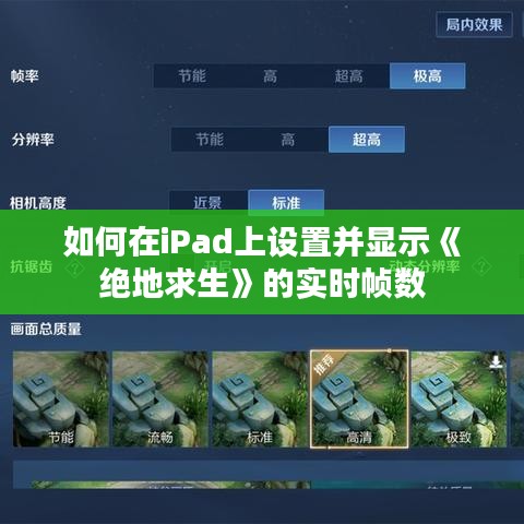 如何在iPad上设置并显示《绝地求生》的实时帧数