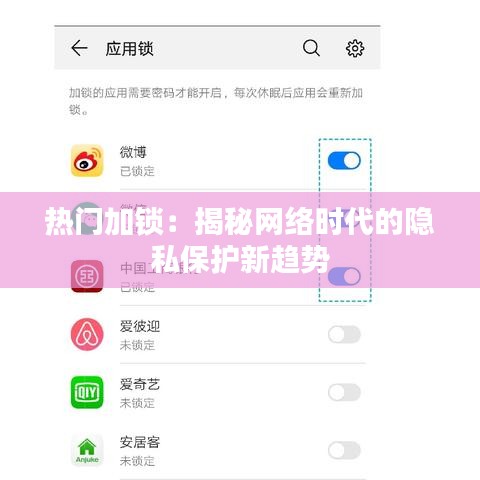 热门加锁：揭秘网络时代的隐私保护新趋势