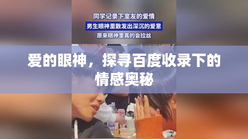 爱的眼神，探寻百度收录下的情感奥秘