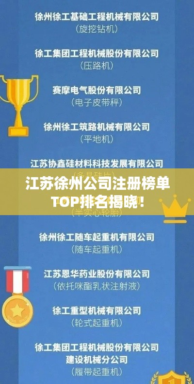 江苏徐州公司注册榜单TOP排名揭晓！