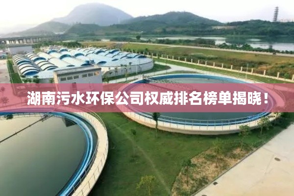 湖南污水环保公司权威排名榜单揭晓!