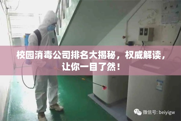校园消毒公司排名大揭秘，权威解读，让你一目了然！