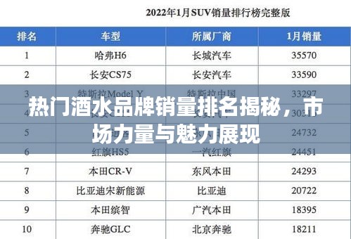 热门酒水品牌销量排名揭秘，市场力量与魅力展现