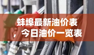 蚌埠最新油价表，今日油价一览表