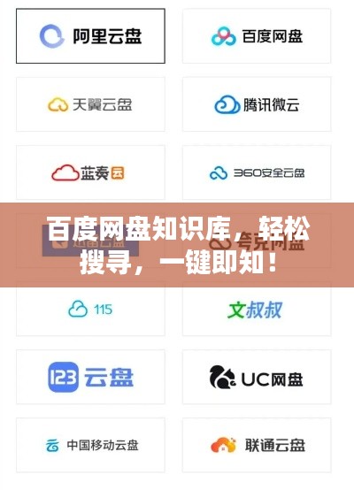 百度网盘知识库，轻松搜寻，一键即知！