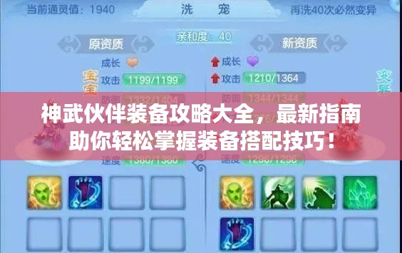 神武伙伴装备攻略大全，最新指南助你轻松掌握装备搭配技巧！
